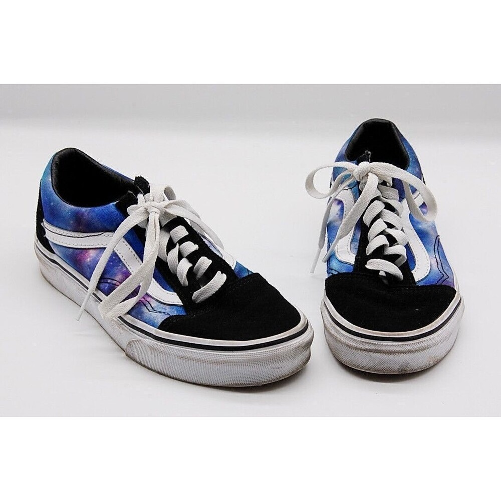 Vans Skate Off The Woman Sz 6 Men 4.5 Sneakers Black/Blue Style Code 721356 GUC